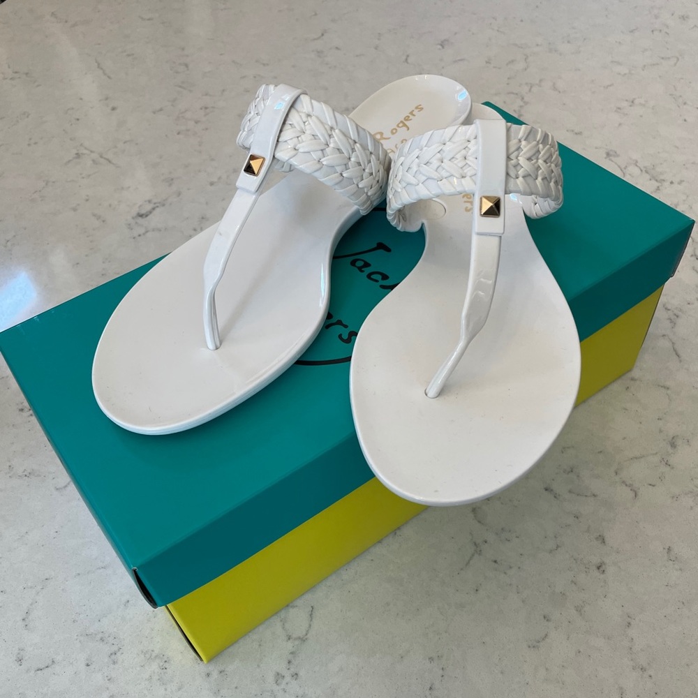 Jack Rogers white jelly sandals size 7